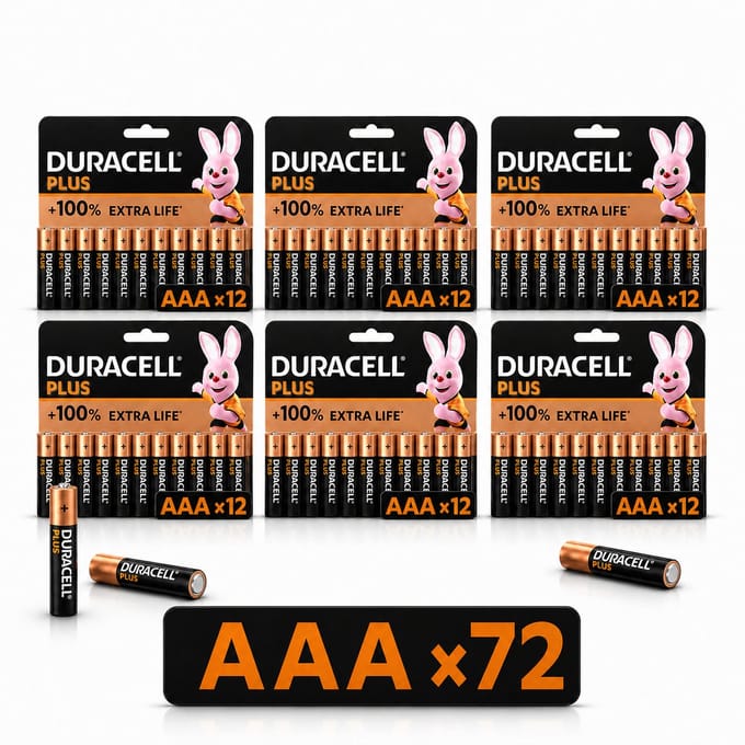 Duracell AAA Batterijen - Alkaline - 1,5V - LR03 - 72 stuks