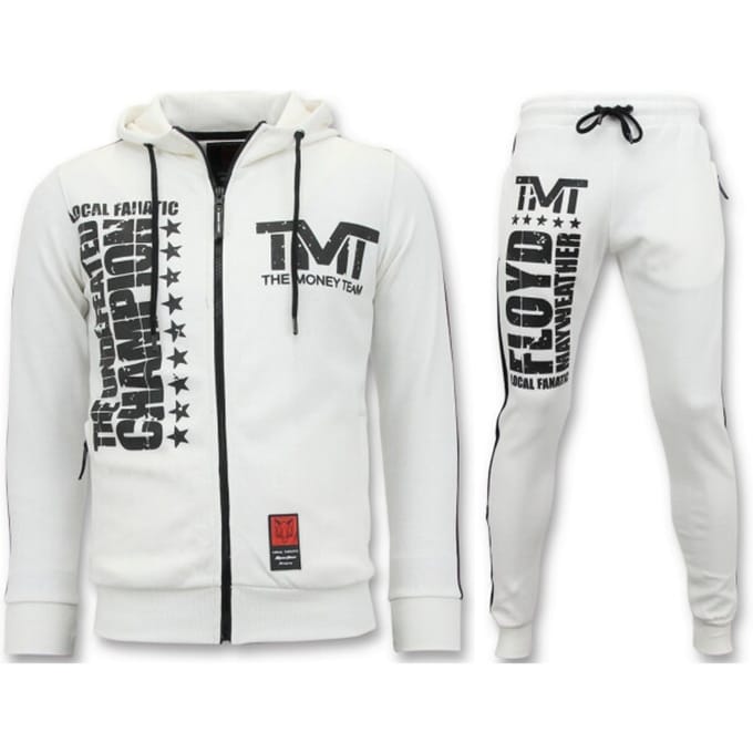 Exclusieve Joggingpak Heren - TMT Floyd Mayweather Set - Wit