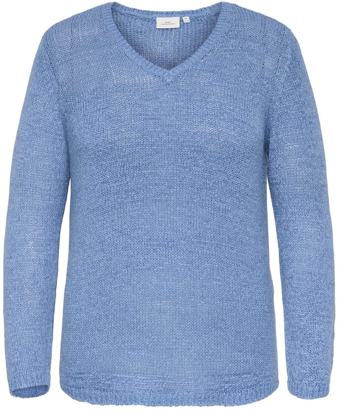 ONLY CARMAKOMA - CARGEENA L/S V-NECK KNT Dames Trui