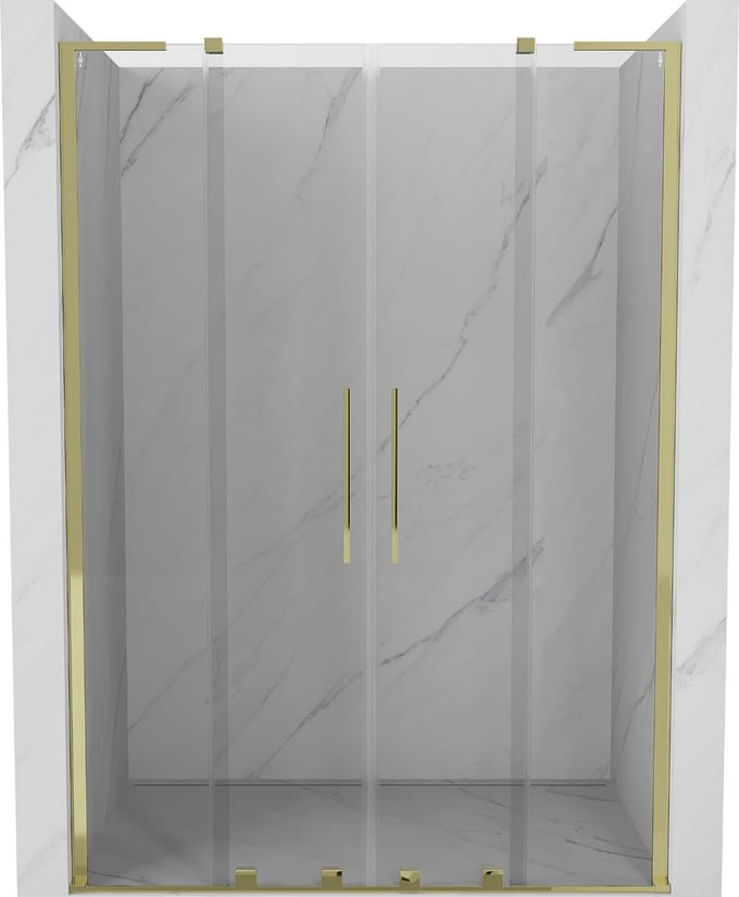 Mexen Velar L Duo schuif douchedeur 150 , transparant, goud - 871-150-003-02-50