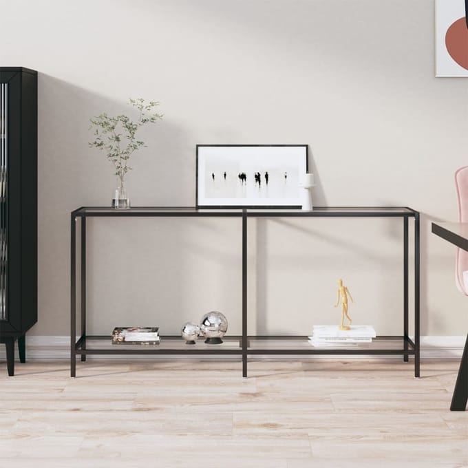 vidaXL - Wandtafel - 160x35x75,5 - cm - gehard - glas - transparant