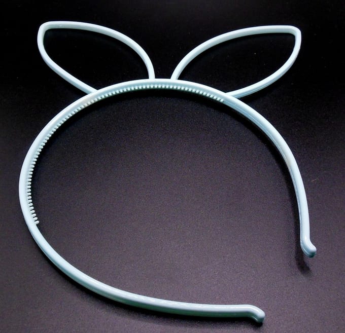 Diadeem met grote oren mintblauw - kinderfeestje - verjaardag