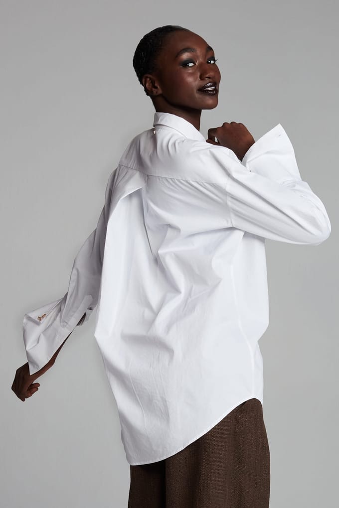POM Amsterdam Blouse - Brooke Maat: 38 | Blouses Outlet | Dames | Wit