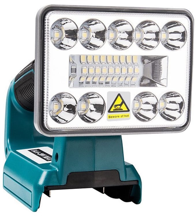 Buitenzaklamp met USB voor Makita-accu - 5 inch horizontaal