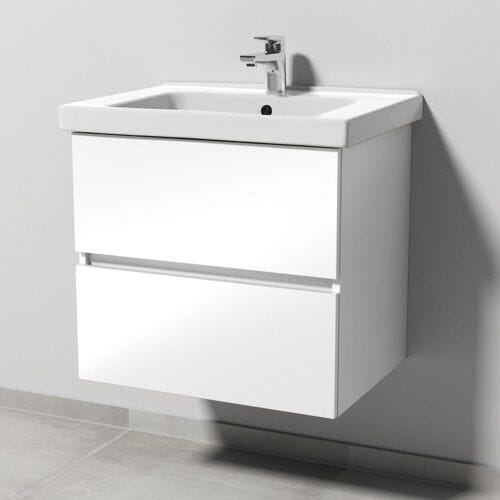 Sanipa Solo One Harmonia washbasin combination with ceramic washbasin 65 cm, 2 drawers PS03078