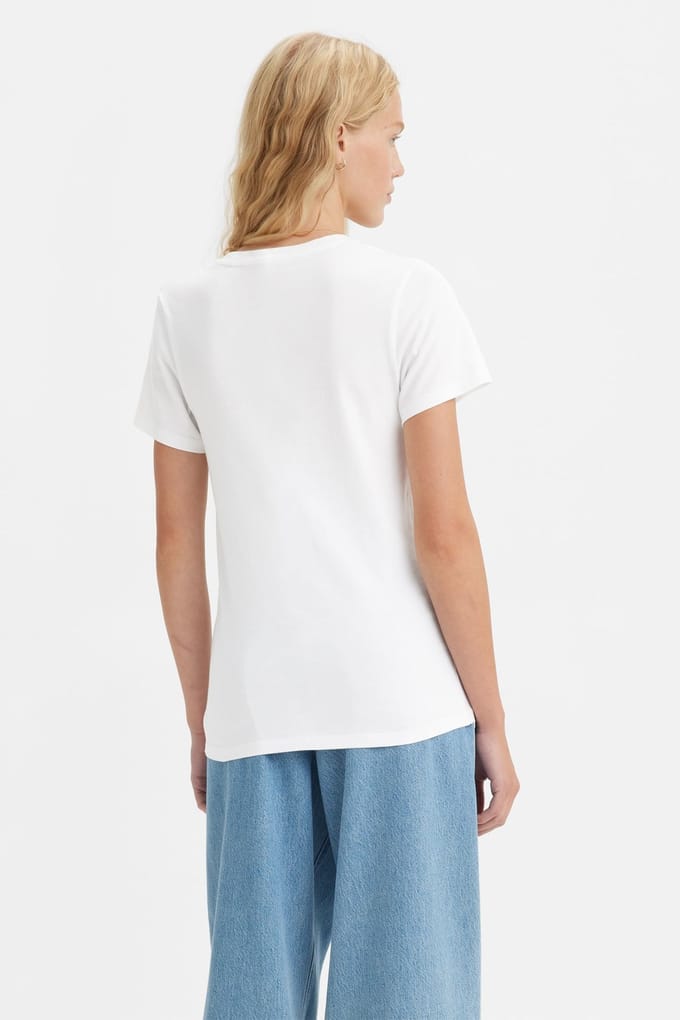 Levi's Perfect V-neck Tee Maat: M | Tops Outlet | Dames | Wit