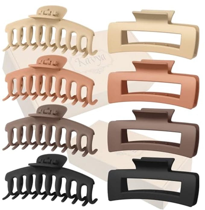 Grote haarspelden voor dik haar - 8 antislip haarklemmen voor perfect haarstyling