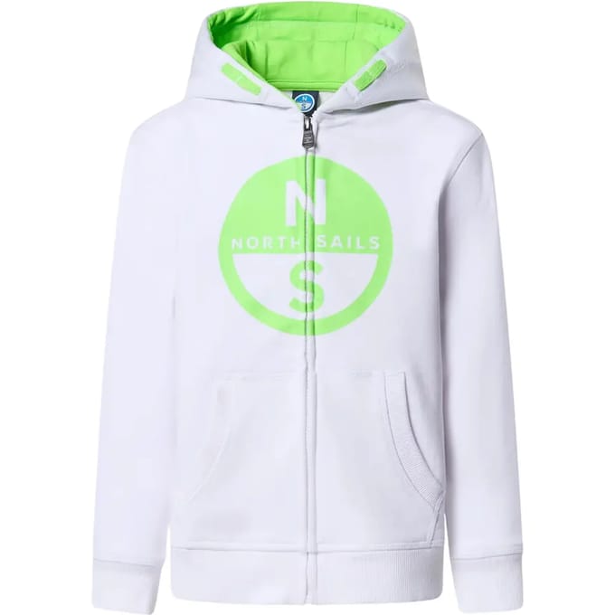 Hoodie met volle ritssluiting en kinderprint North Sails