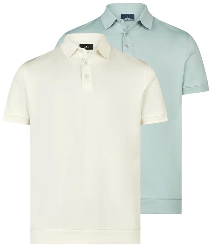 RAGMAN Heren poloshirt 2 pack Basic