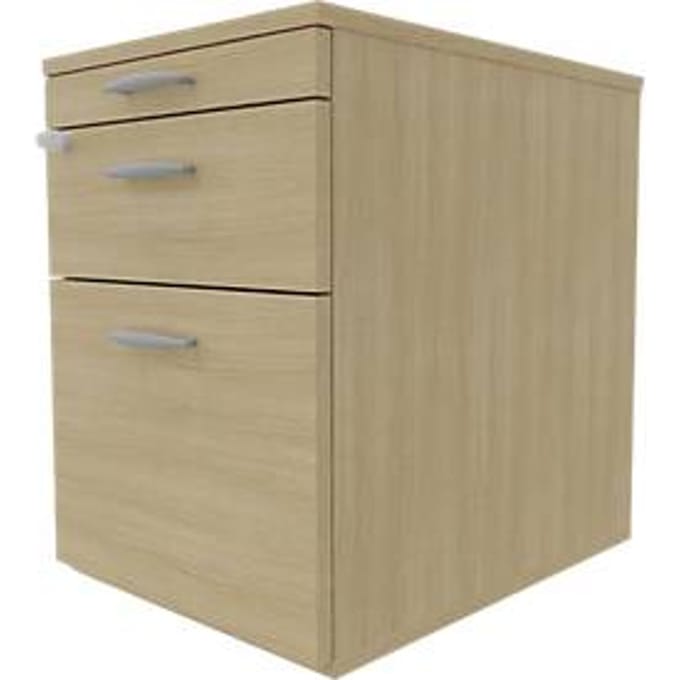 Verrijdbare lade ARLON OFFICE, B 420 x D 560 x H 585 mm, eiken decor