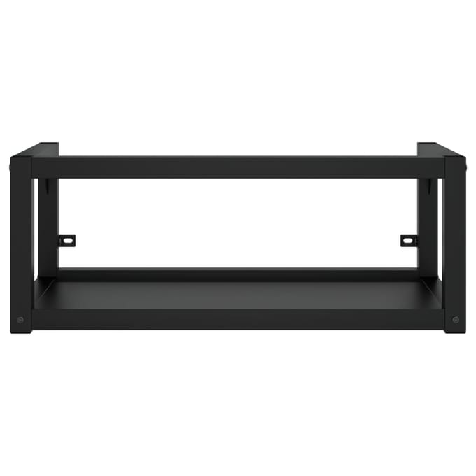 vidaXL - Wastafelframe - wandgemonteerd - 79x38x31 - cm - ijzer - zwart