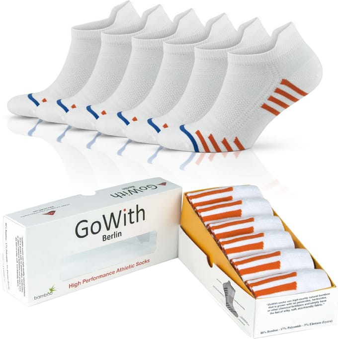 GoWith Bamboe Sneaker Sokken-6 paar-Naadloze Comfort-40-44