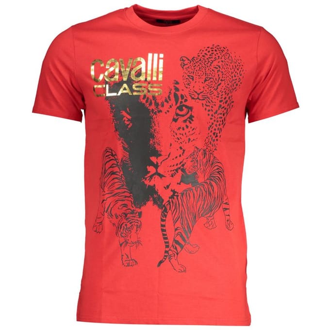 Dierenprint T-shirt Rood