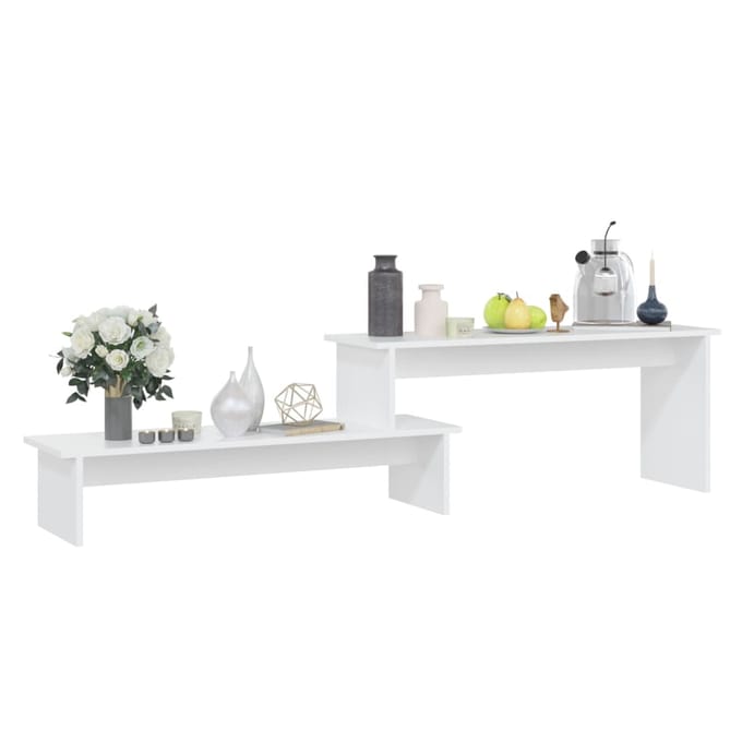 vidaXL - Tv-meubel - 180x30x43 - cm - bewerkt - hout - wit