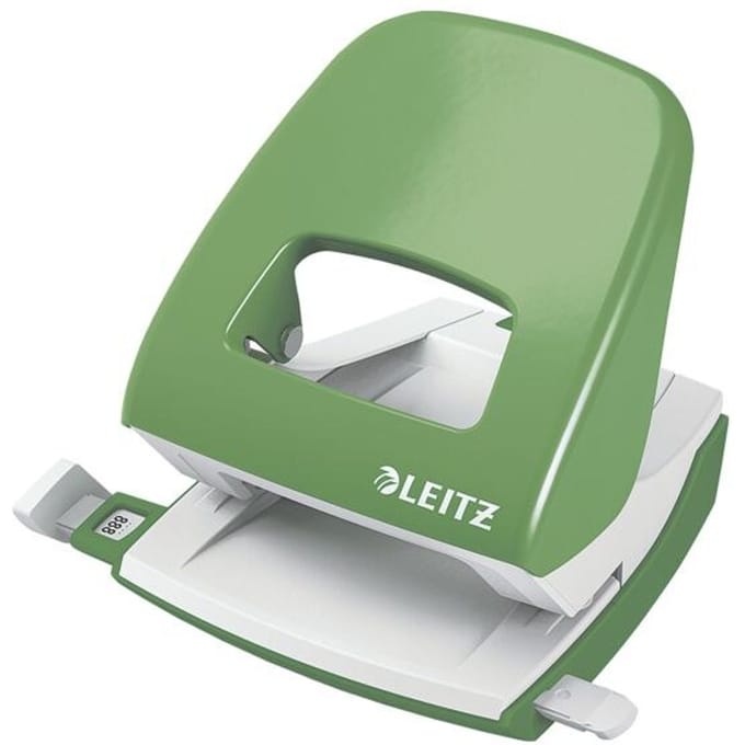 Leitz Metalen Bureau Perforator - Perforeert Tot 30 Vel - Voor Mappen En Ringbanden - Groen