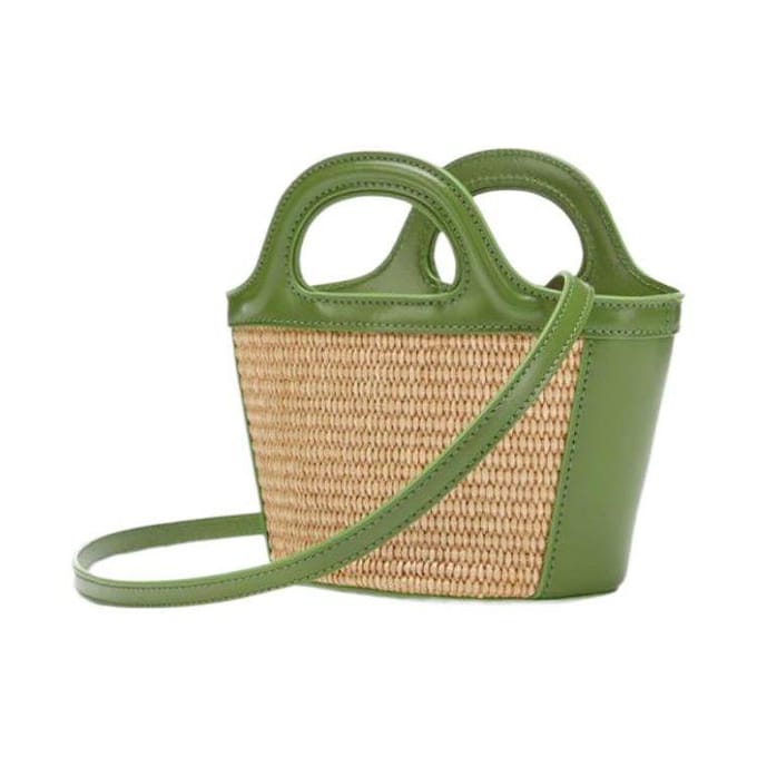 Marni Tropicalia Micro Tas Groen Dames Tassen BMMP0067Q0-P3860-Z3O94 Basic Set (Bag+Dust Bag) beige
