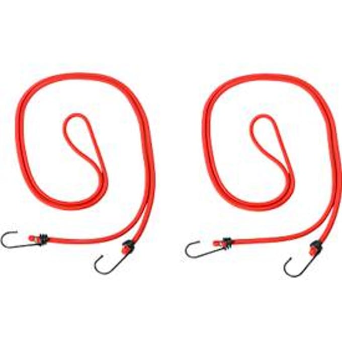 Rubber spankabel met haak, voor zakwagens, L 2000 mm, 7 mm dik, 2 stuks