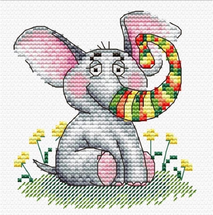 Borduurpakket - Olifant