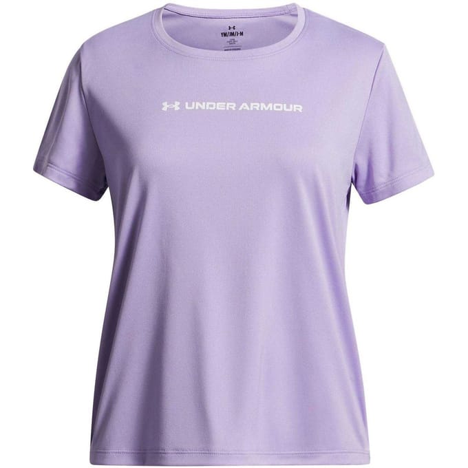 Under Armour Kinderen Tech Wordmark Prestaties T-Shirt (Paars)
