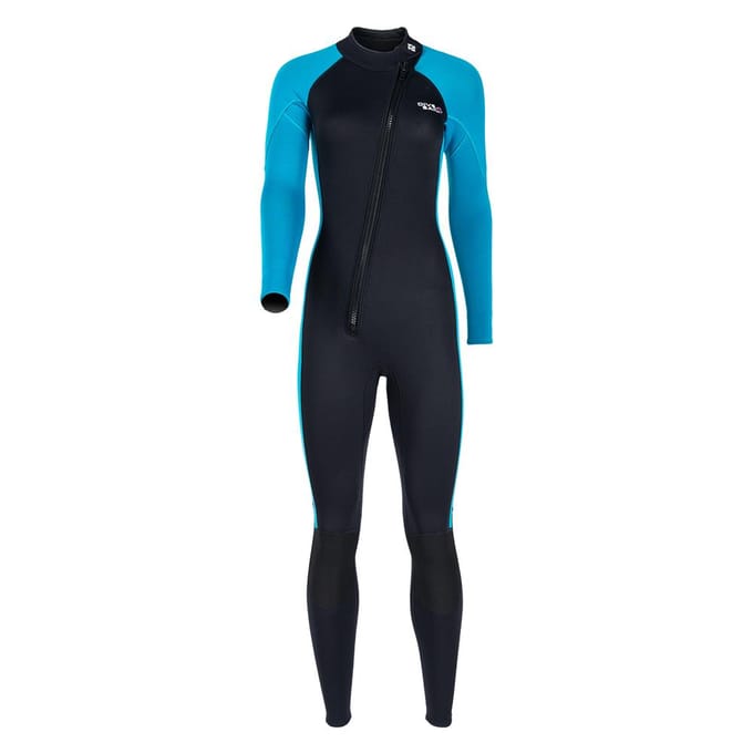 Vrouwen 3mm Neopreen Wetsuits Volwassenen Eendelig Volledig Lichaam Lange Mouwen Duikpak M
