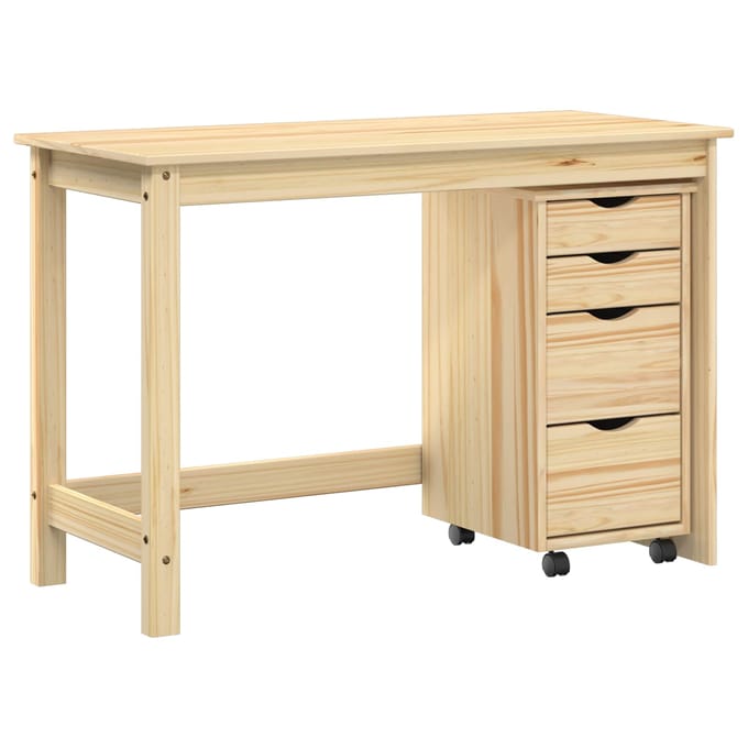 vidaXL - Bureau - en - rolkast - set - MOSS - 2 - st - Bruin