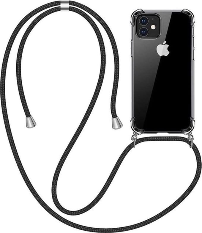 Hoesje geschikt voor iPhone 16 Plus - Backcover - Flexibel - Koord - TPU - Transparant