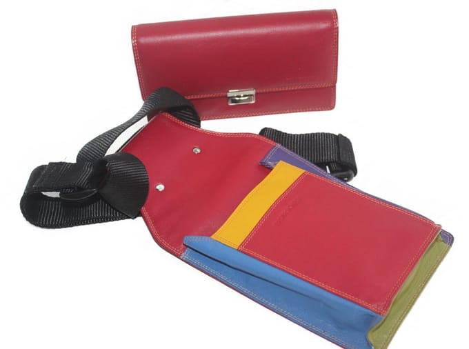 Koopmansbeurs met Holster multicolor rood