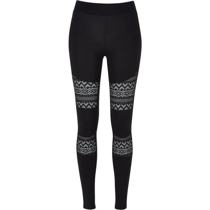 Urban Classics - Crochet Lace Inset Legging - L - Zwart