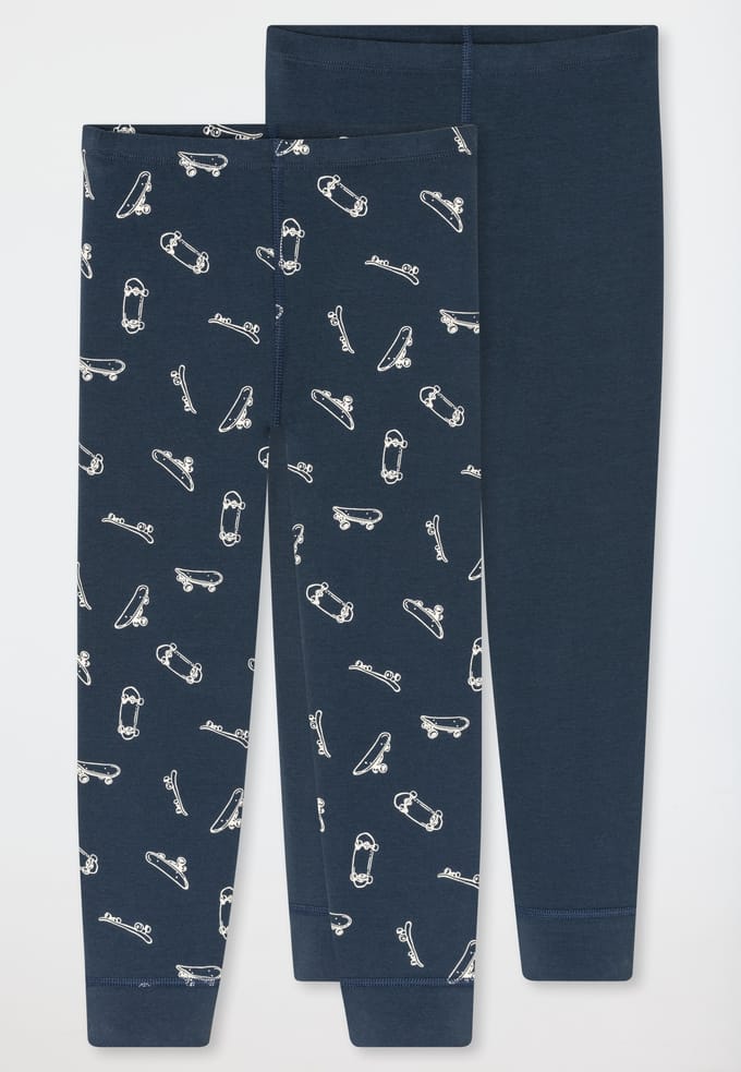 Lange onderbroek, set van 2, Skateboards, donkerblauw - 95/5 128