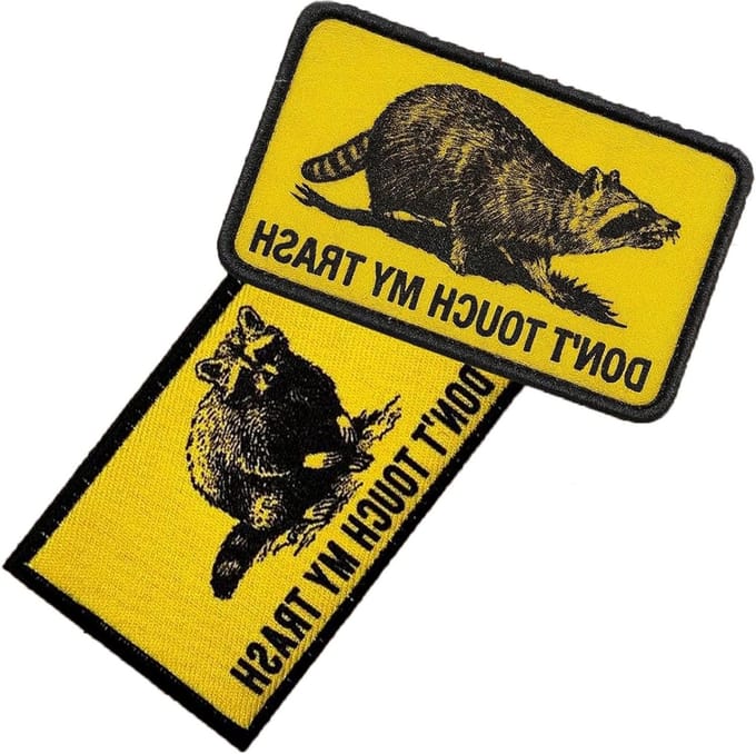 Patches "Don't Touch My Trash" met Bevestiging, Diverse Wasberen, Ideaal voor Kleding, Rugzak en Creatieve Projecten