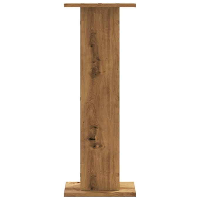 vidaXL - Speakerstandaards - 2 - st - 30x30x80 - cm - hout - artisanaal - eikenkleurig