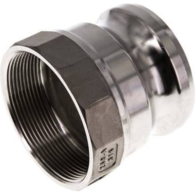 Camlock DN 60 (2 1/2'') Koppeling RvsRp 2 1/2'' met binnendraad Type A MIL-C-27487