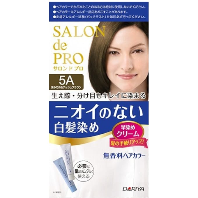 DARIYA - Salon De Pro Unscented Gray Hair Quick Color Cream 5A Deep Ash Brown