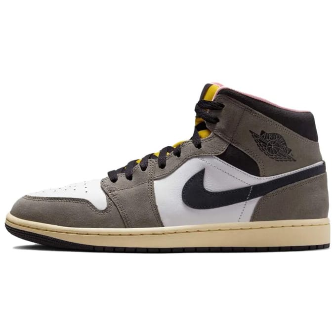 Air Jordan 1 Mid Cave Stone Heren Sneakers Grijs Wit Oliegrijs HQ2011-100 42.5 gray
