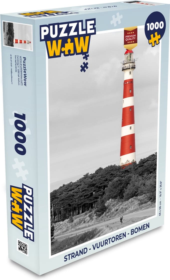 Puzzel Strand - Vuurtoren - Bomen - Legpuzzel - Puzzel 1000 stukjes volwassenen