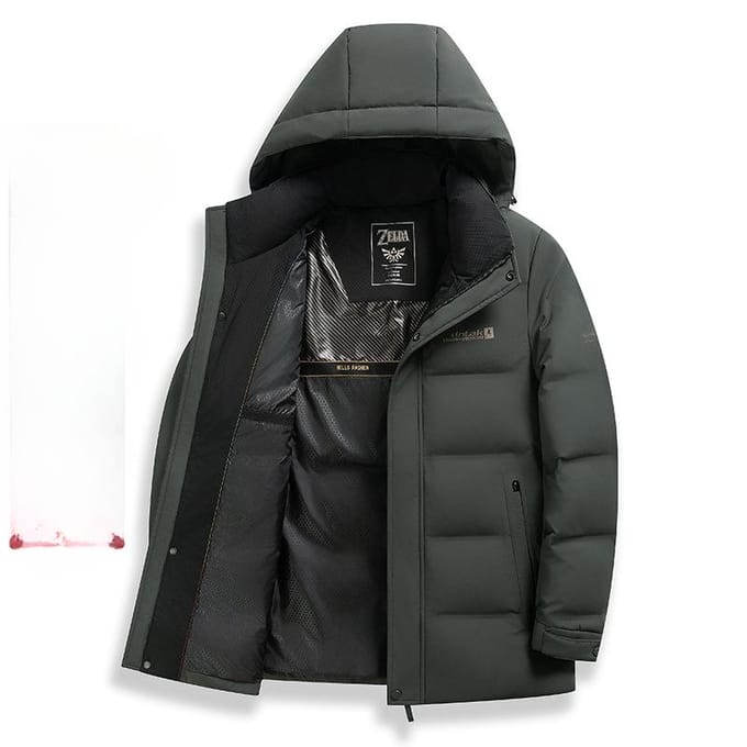 Hiver Nouvelle Doudoune Homme Mi-longue Chaude Veste Homme XXXXL black