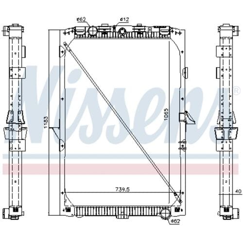 Radiator, motorkoeling NISSENS 61447