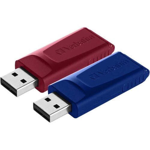 Verbatim Slider USB-stick 32 GB Rood, Blauw 49327 USB-A 2.0