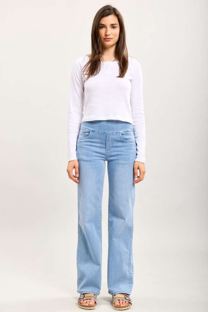 Toxik3 - hoge taille jog denim light straight extra comfy