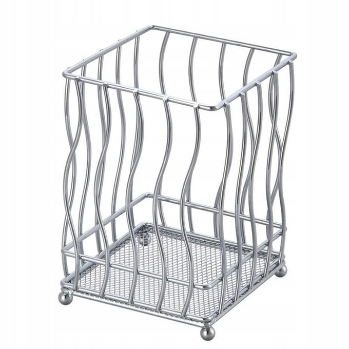 Tadar Bestekhouder Vierkant 11x15.5 cm - Chroom Zilver