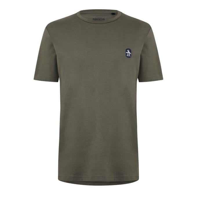 Original Penguin Heren Basic T-shirt met ronde hals (Stoffige Olijf)
