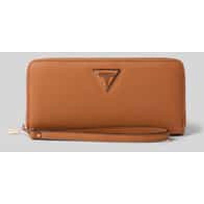 GUESS portemonnee Laurel II SLG Large Zip Around Wallet Cognac bruine