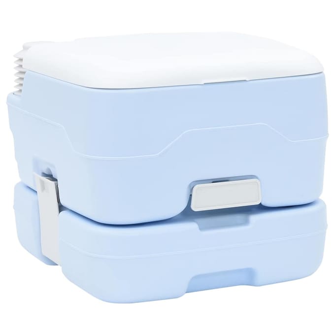 vidaXL Camping Toilet Lichtblauw en Wit 41,5 x 36,5 x 30 cm Polyetheen