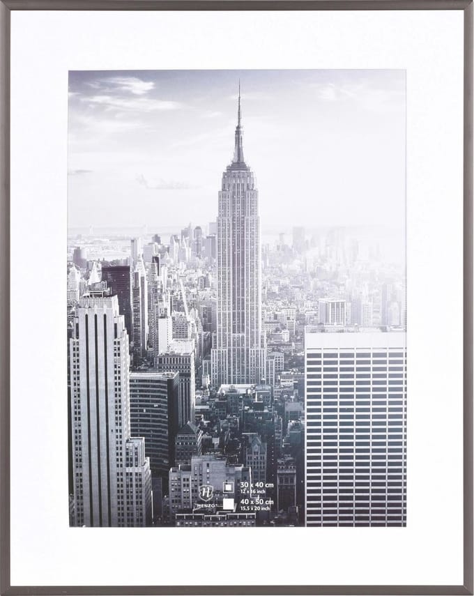 Fotolijst - Henzo - Manhattan - Fotomaat 40x50 cm - Donkergrijs