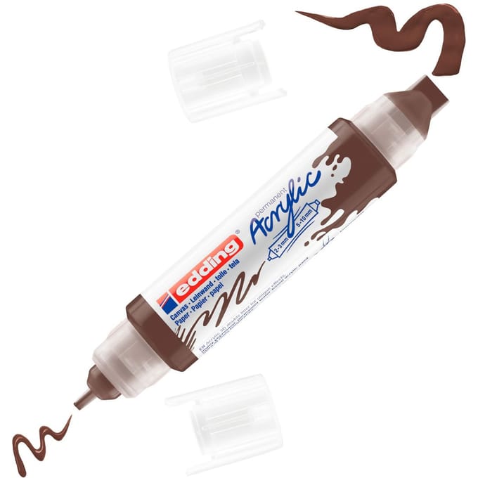 edding 5400 Acrylic "Acryl 3D - Double Liner" - Chocoladebruin