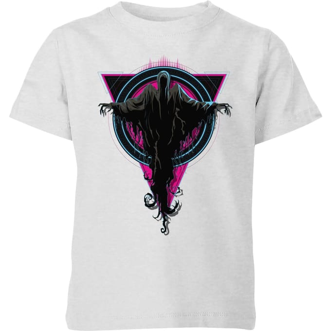 Harry Potter Dementor Neon kinder t-shirt - Grijs - 122/128 (7-8 jaar)