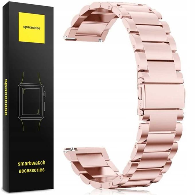 Spacecase Stalen Horlogeband 18Mm Roze Behuizing Voor Smartphones