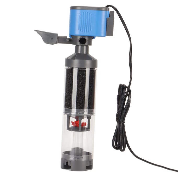 Aquarium Intern Filter 5 in 1 Stil Multifunctioneel Visafval Afzuiging Dompelpomp gray