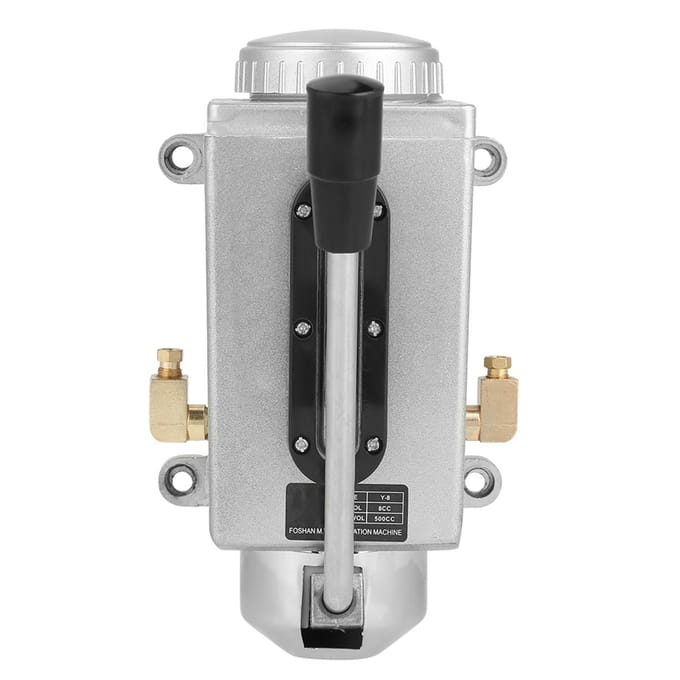 1 st. smeermiddel handmatige oliepomp handmatige smering 500CC CNC 4mm dubbele uitlaatpoort gray