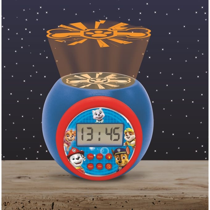Lexibook Paw Patrol alarm projector clock with a timer.